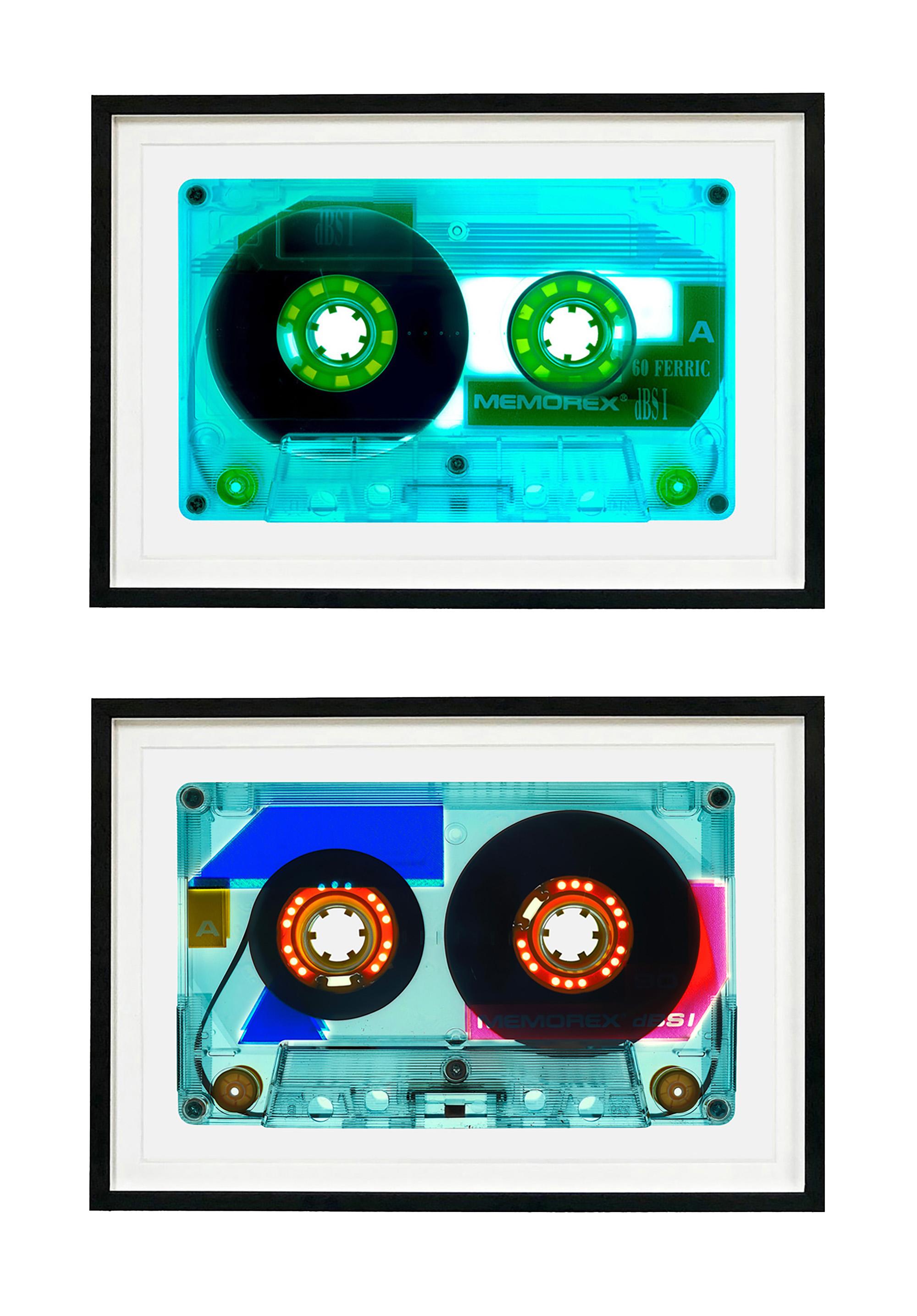 Heidler & Heeps Color Photograph - Tape Collection Two Framed Pop Art Blue Color Limited Edition Prints