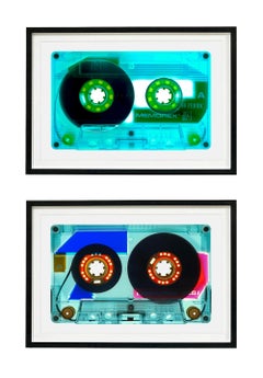 Tape Collection Two Framed Pop Art Blue Color Limited Edition Prints