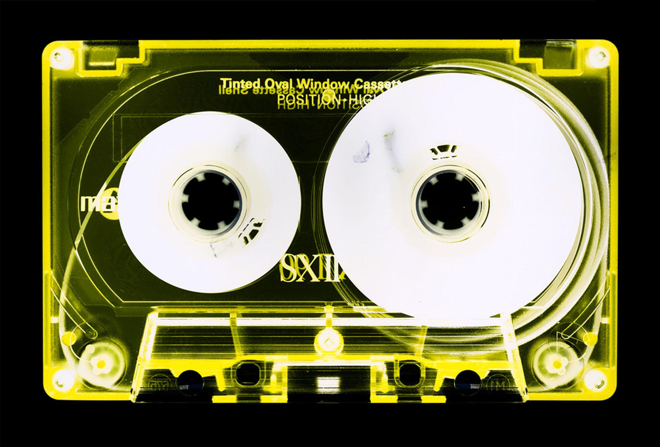 Heidler & Heeps Still-Life Photograph - Tape Collection - Yellow Tinted Cassette - Conceptual Color Music Art