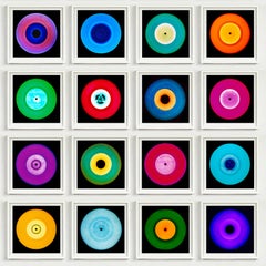 Vinyl Collection 16 Piece Multicolor Square Installation - Pop Art Photography