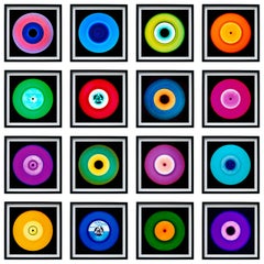 Vinyl Collection 16 Piece Multicolor Square Installation - Pop Art Photography