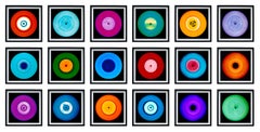 Installazione multicolore Vinyl Collection 18 pezzi - Fotografia Pop Art a colori