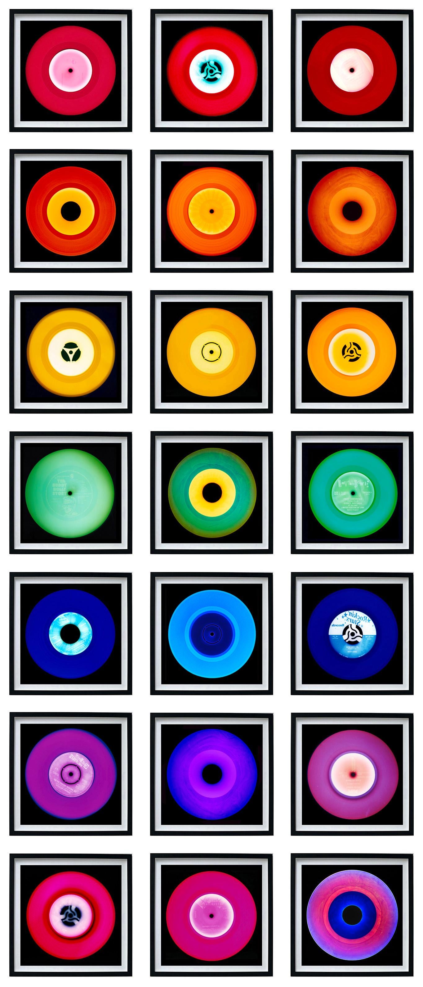 Vinyl Collection 21 Piece Rainbow Installation - Pop Art Color Photography For Sale 1