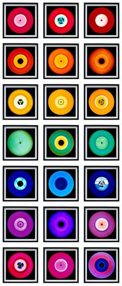 Vinyl Collection 21 Piece Rainbow Installation - Pop Art Color Photography