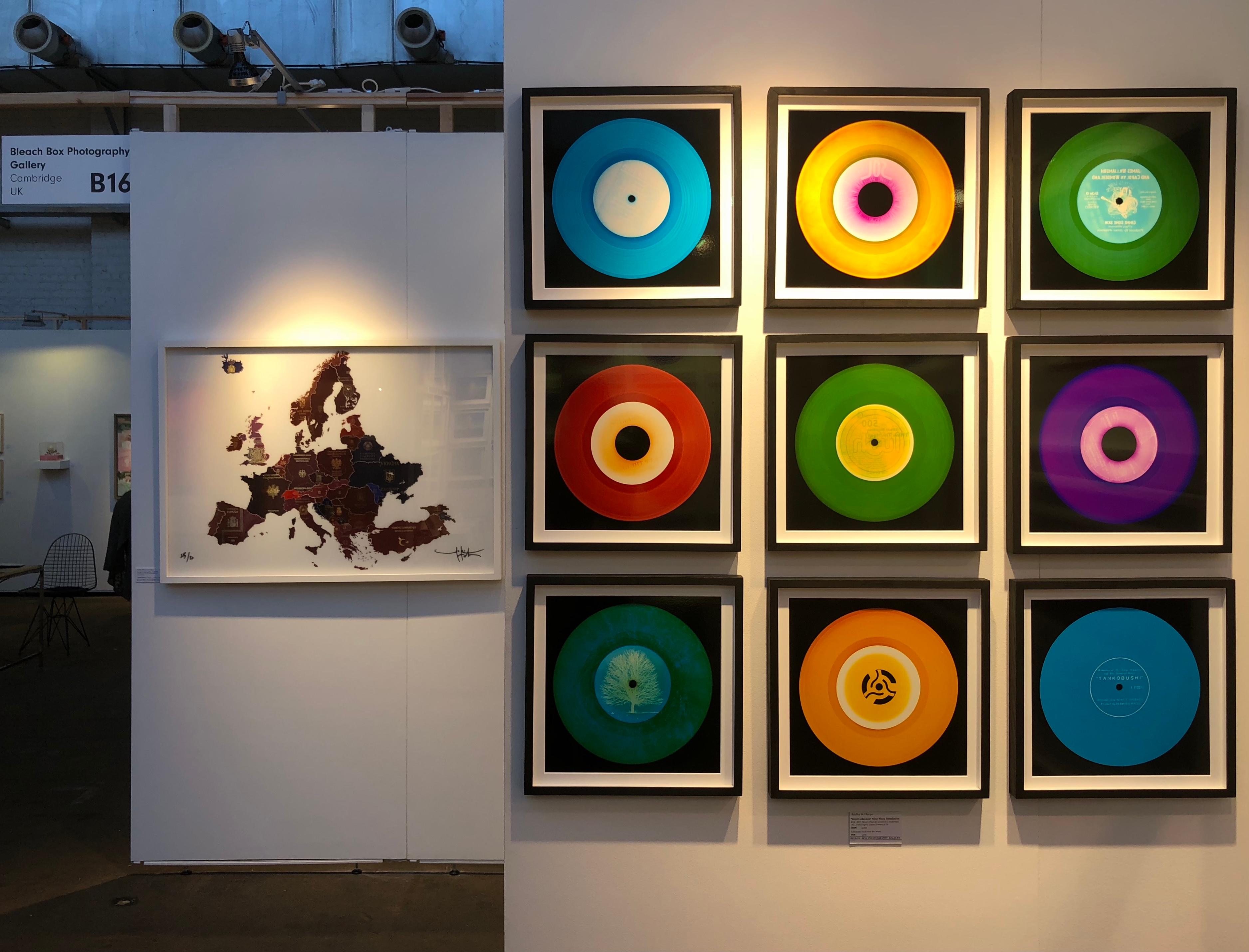 Heidler & Heeps Vinyl Collection Twenty-One Piece Rainbow Installation.
Die renommierten zeitgenössischen Fotografen Richard Heeps und Natasha Heidler haben für diese wunderschöne, faszinierende Kollektion zusammengearbeitet. Ein Fest der