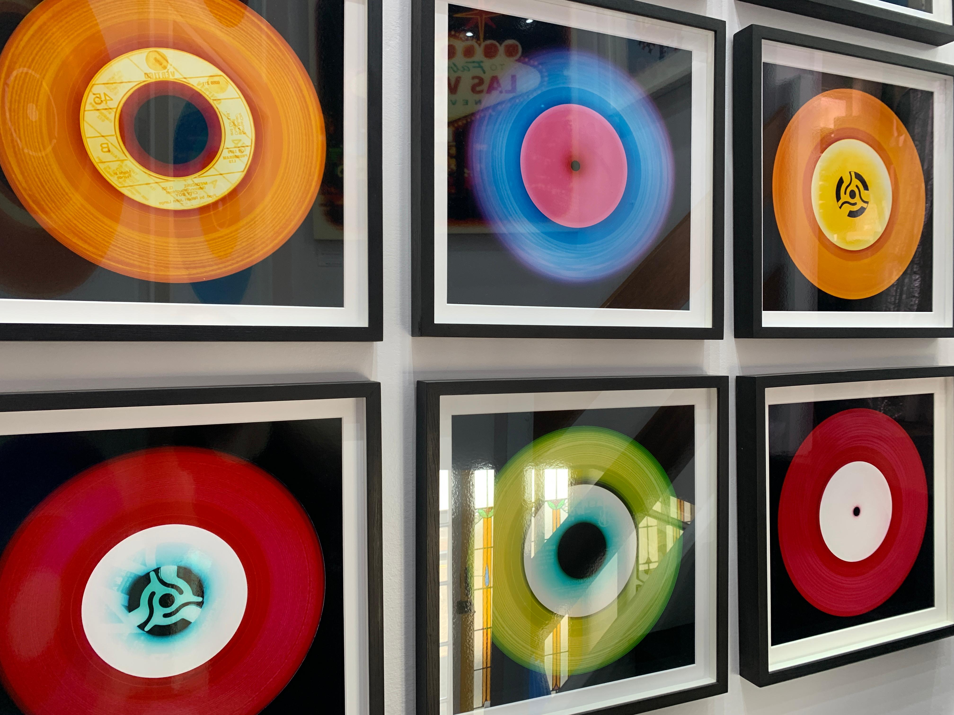 Vinyl Collection 21 Piece Rainbow Installation - Pop Art Color Photography For Sale 4
