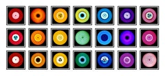 Vinyl Collection 21 Piece Rainbow Installation - Pop Art Color Photography
