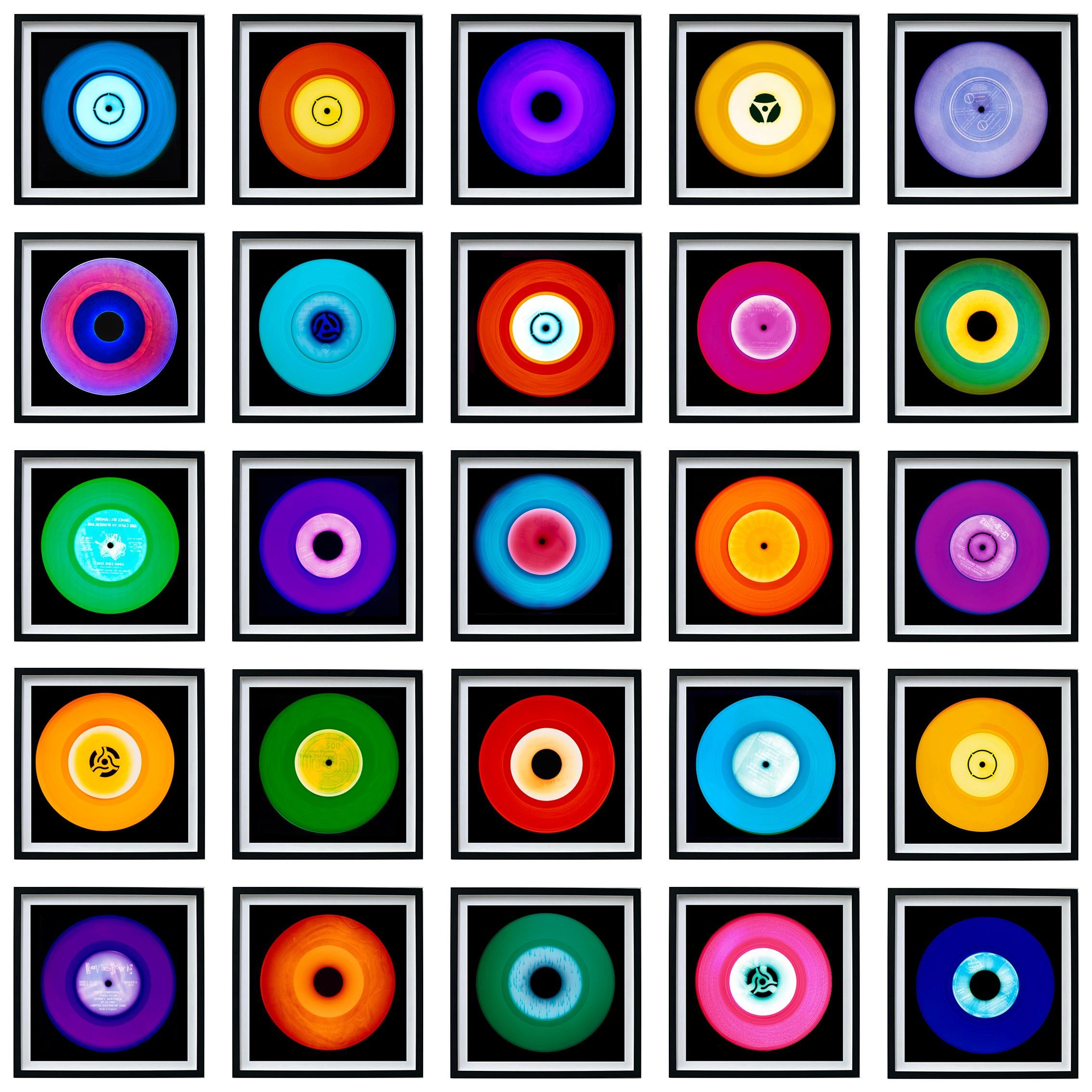 Vinyl Collection 25 Piece Multicolor Square Installation - Pop Art Photography