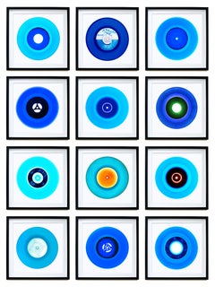 Installazione di 12 pezzi Vinyl Collection B Side Blues - Fotografia Pop Art a colori
