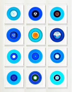 Vinyl Collection B Side Blues 12 Piece Installation - Pop Art Color Photography