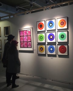Vinyl Collection B Side Pop of Pink Installation - Pop Art Color Photography