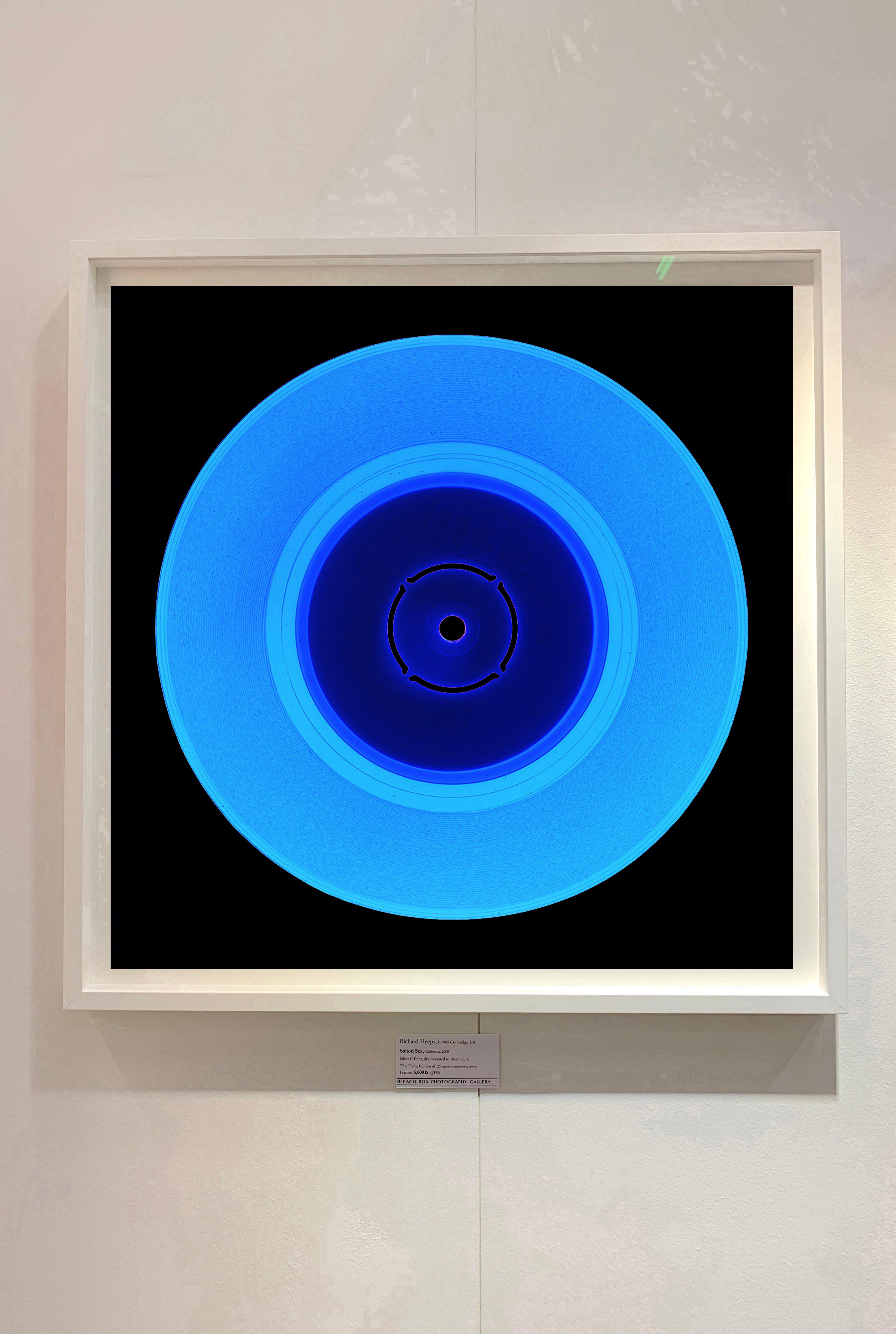Vinyl Collection, Double B Side Blue - Conceptual Pop Art Color Photography - Print by Heidler & Heeps