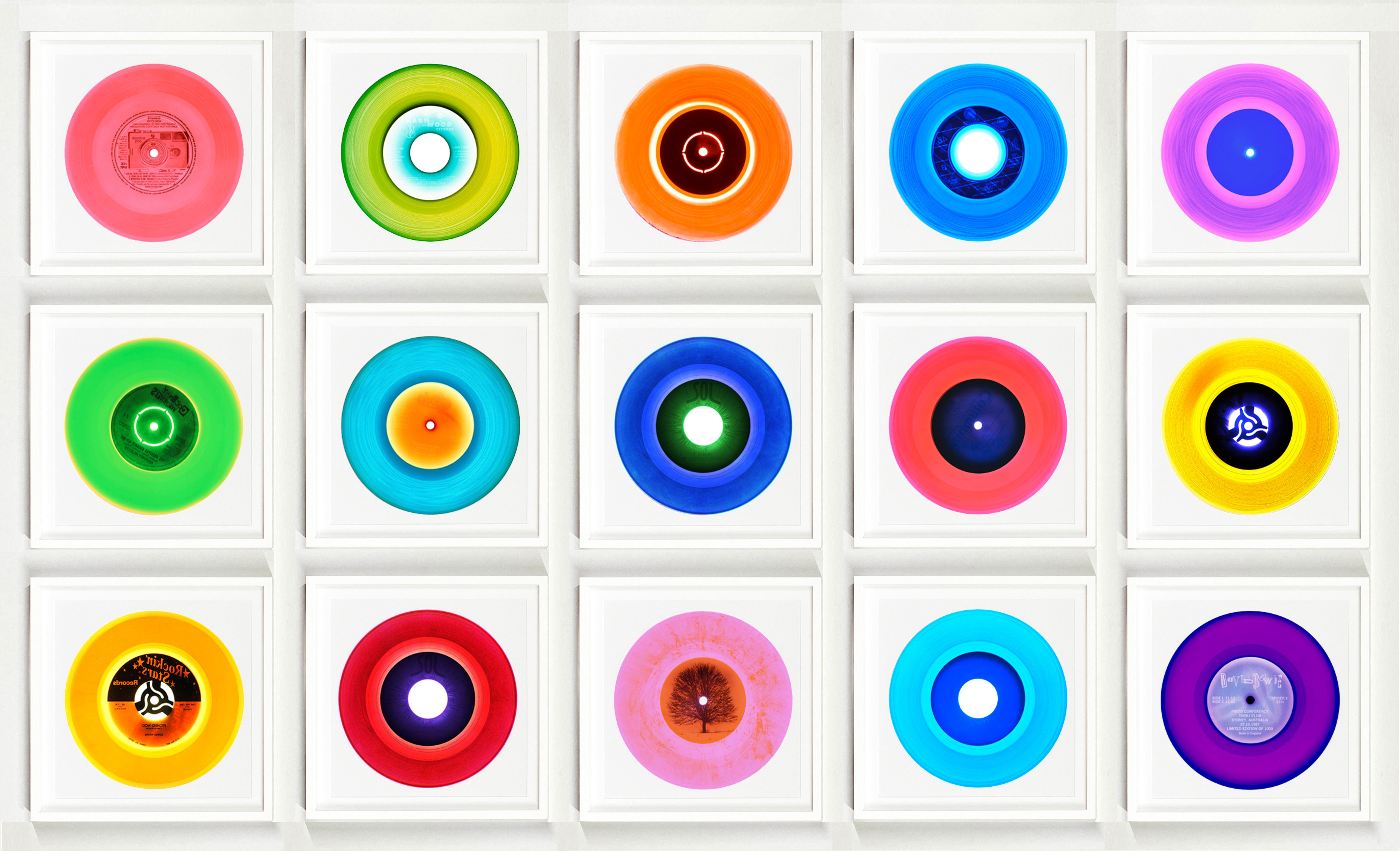 Vinyl Collection Fifteen Piece B Side Installation - Pop Art Color Photography - Print by Heidler & Heeps