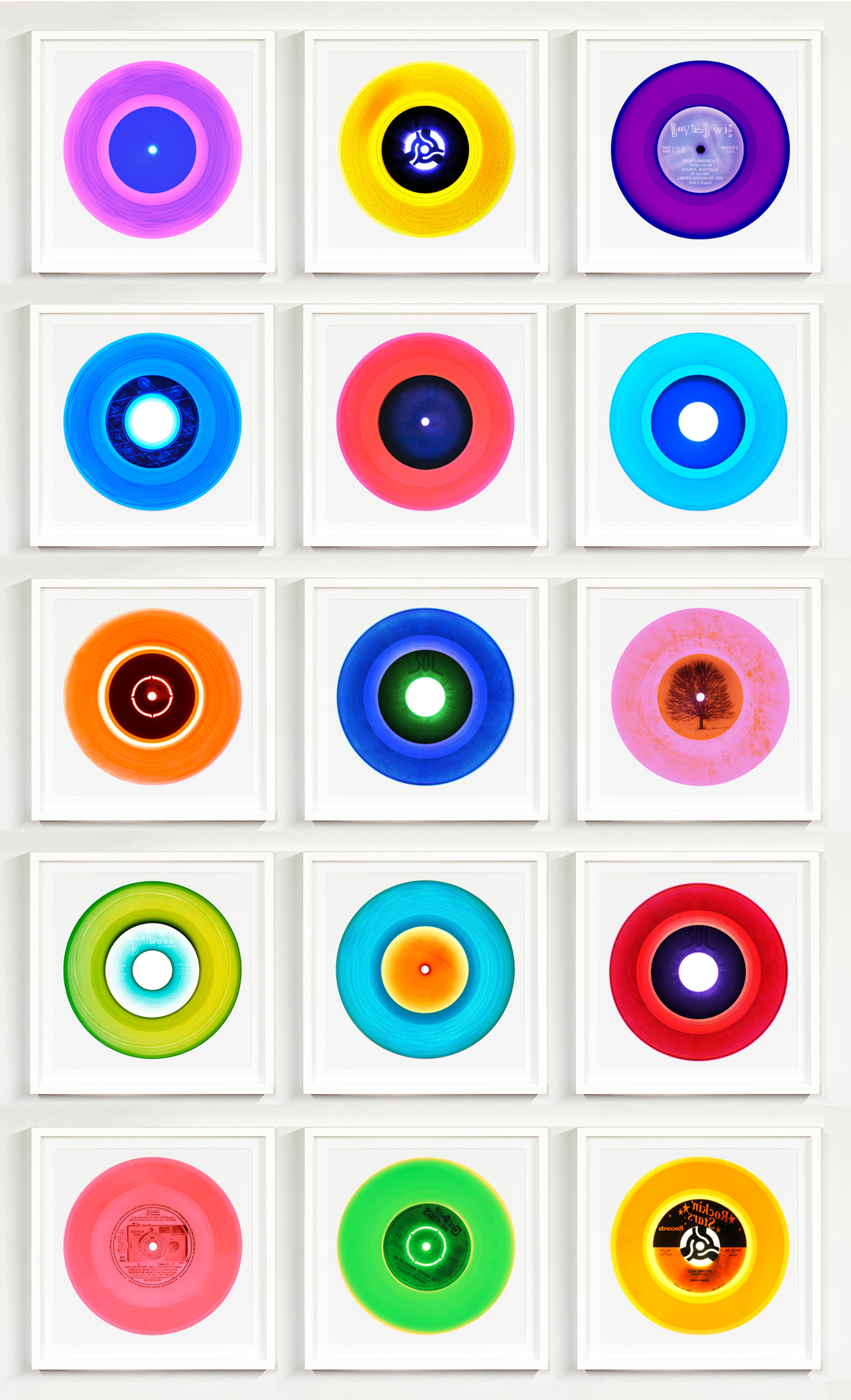Vinyl Collection Fifteen Piece B Side Installation - Pop Art Color Photography - Print by Heidler & Heeps