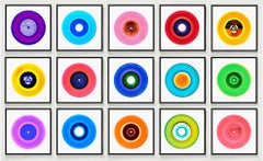 Vinyl Kollektion Fünfzehnteilige B Beistellinstallation - Pop Art Farbfotografie