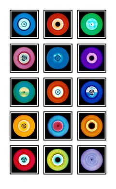Vinyl Collection Fifteen Piece Multi-Color Installation - Pop Art Photography