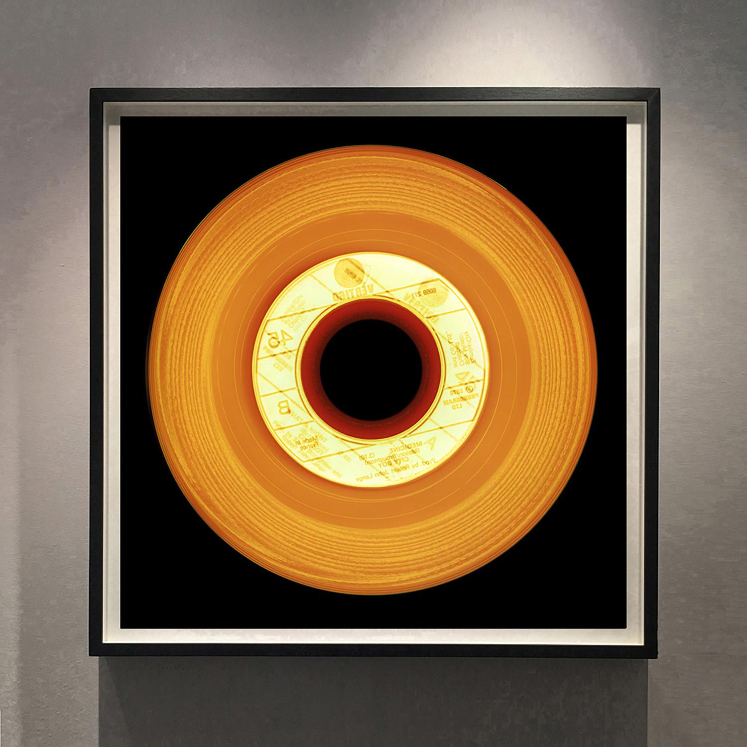 Vinyl Collection 'Made in France' - Orange Pop art color photograph - Photograph by Heidler & Heeps