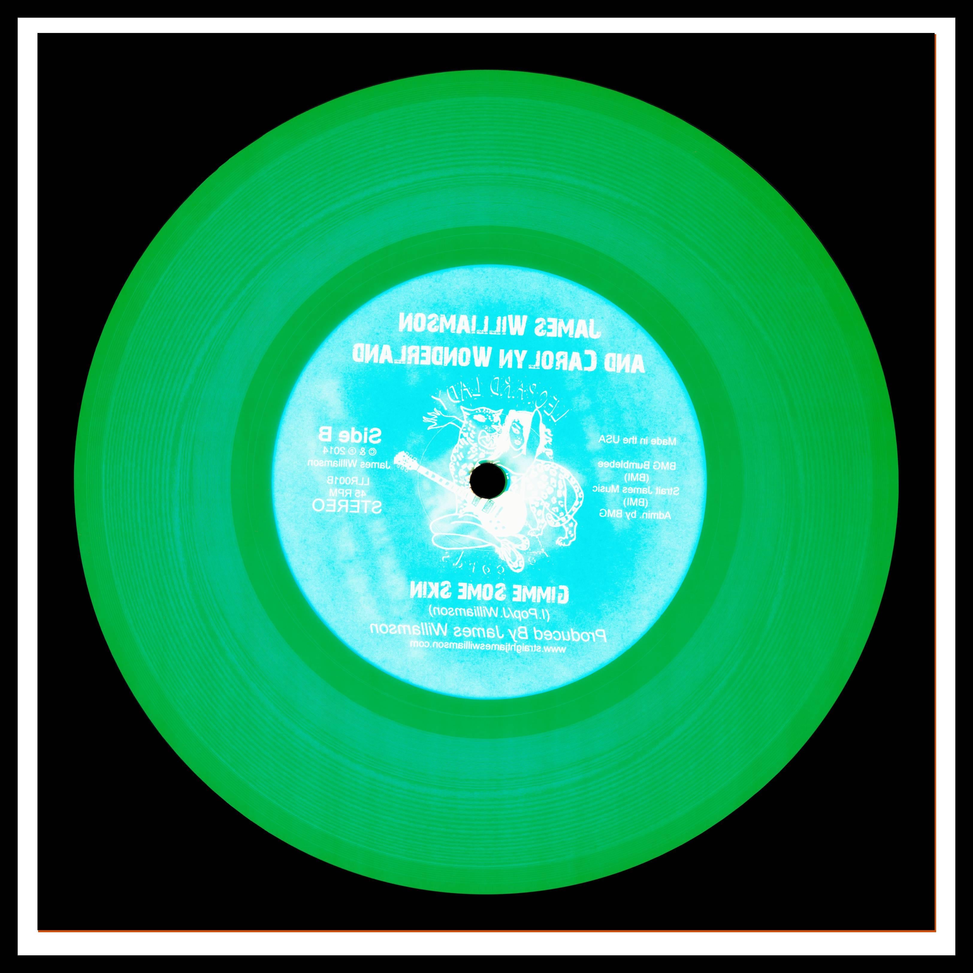 Collection de vinyles, fabriquées aux États-Unis - Photographie Pop Art conceptuelle en couleur verte en vente 3