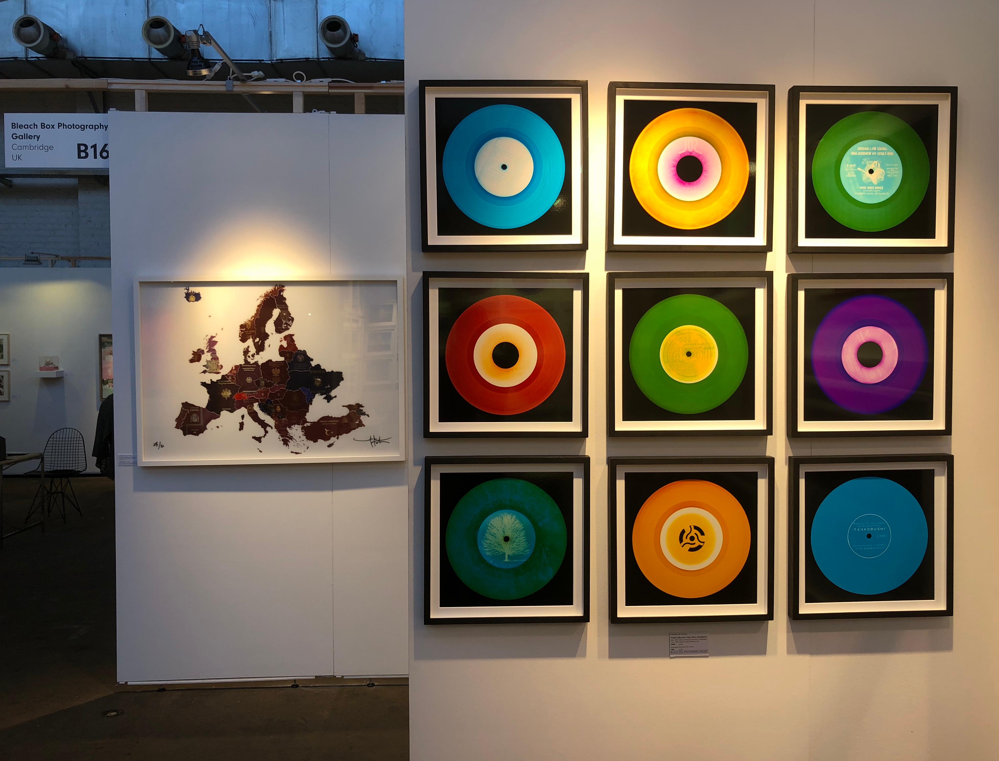 Vinyl Collection, Nine Piece And it was all Yellow Installation - Pop Art - Photograph by Heidler & Heeps