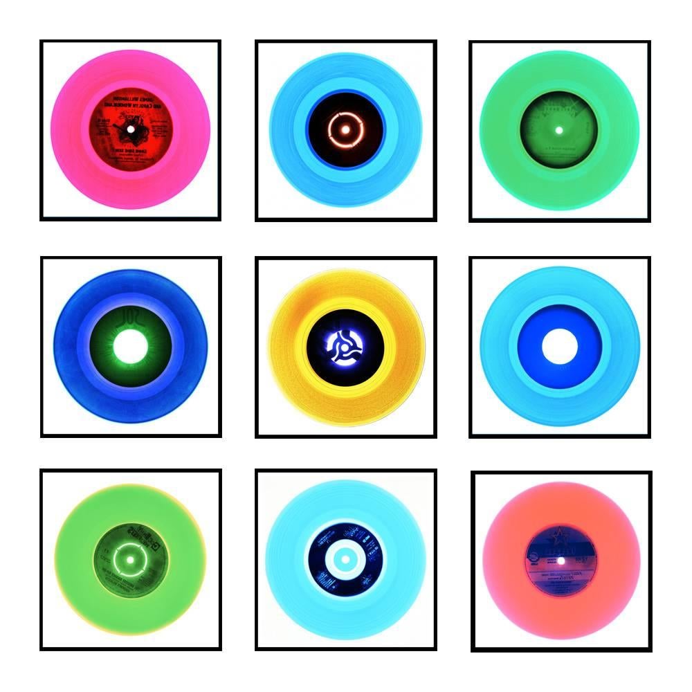 Vinyl-Kollektion, neunteilige B-Beistellinstallation (Nr.3) – Pop-Art-Farbfoto