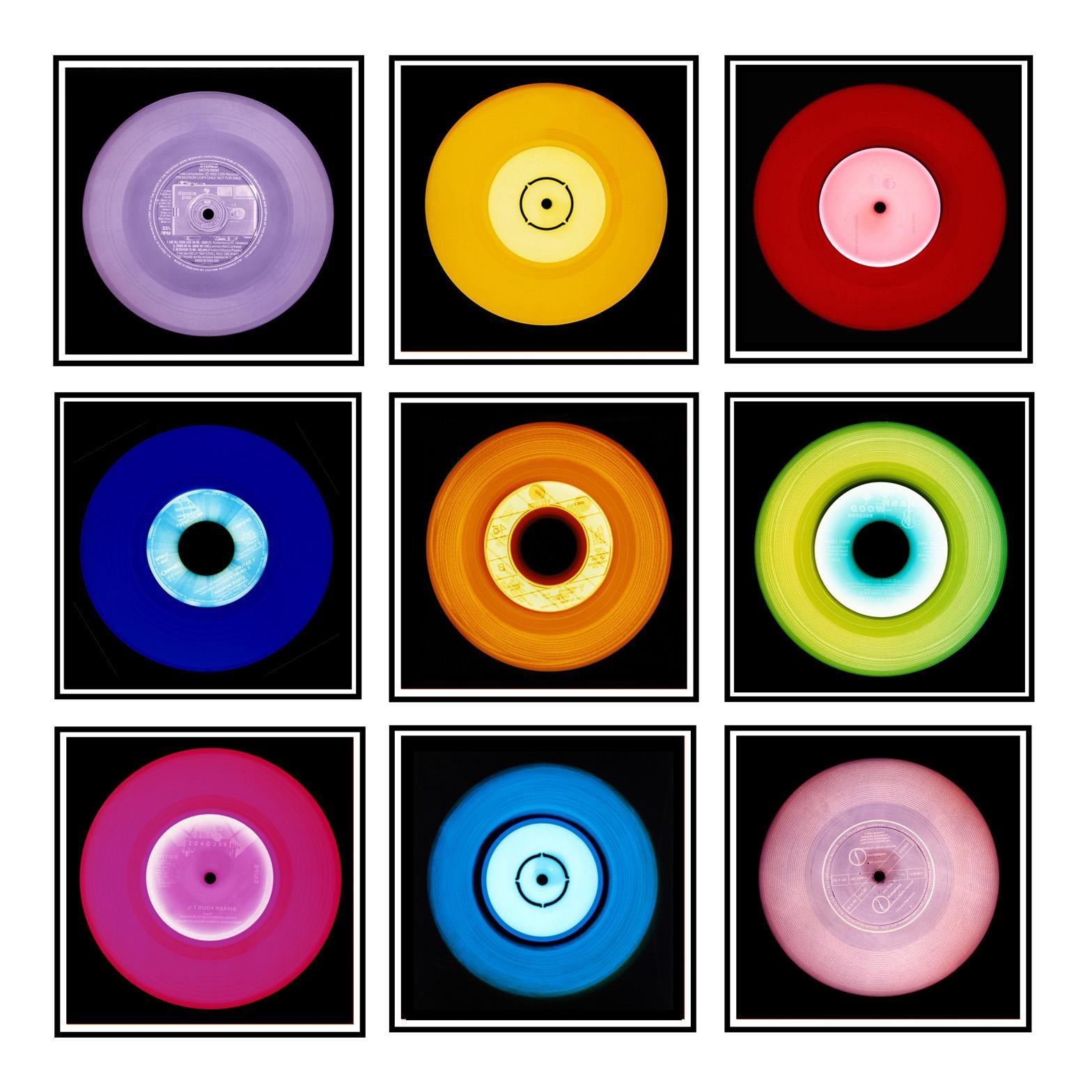 Vinyl-Kollektion, neunteilige Installation „Milan“ – Pop-Art-Farbfotografie