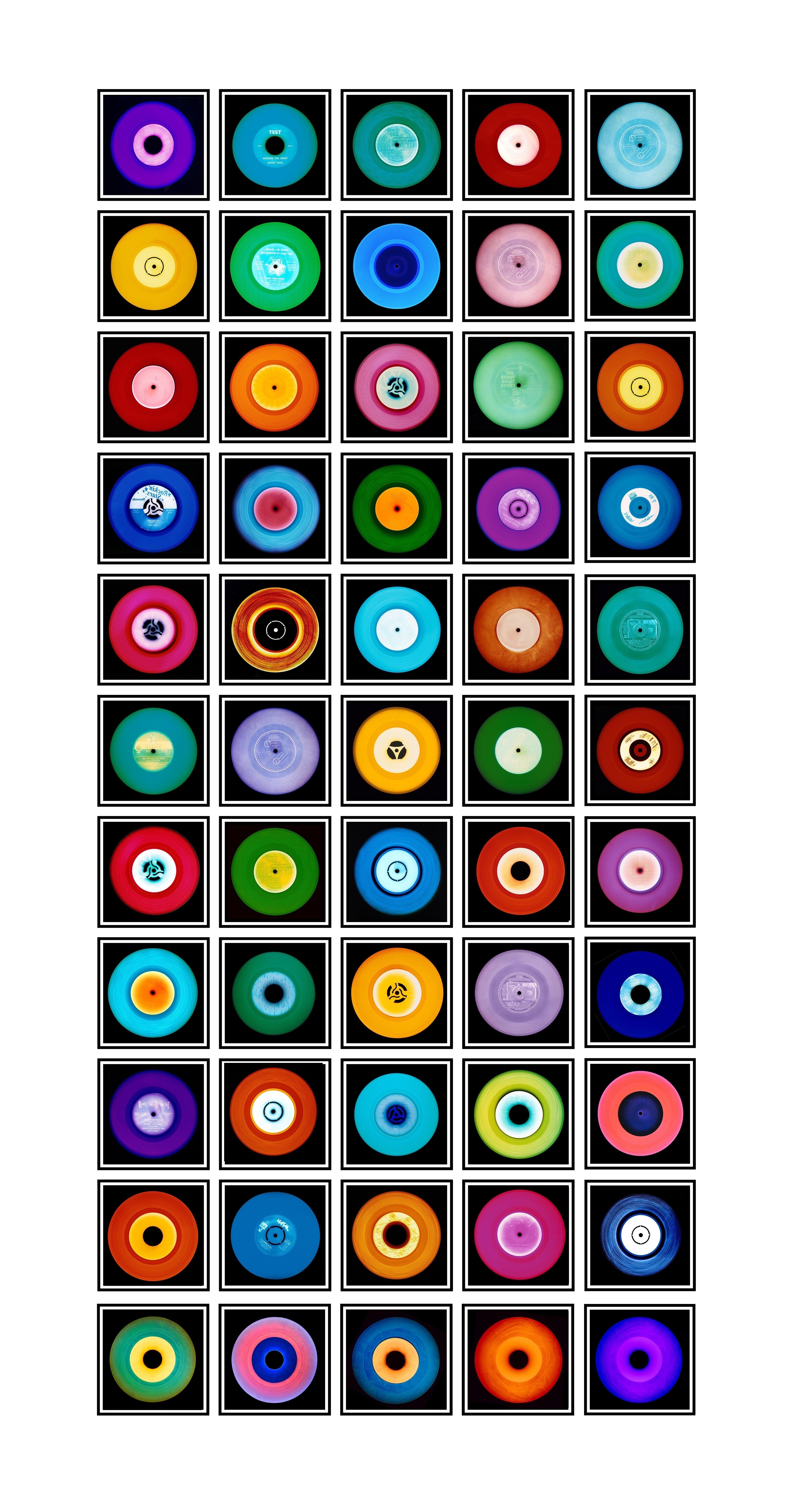 Vinyl Collection Nine Piece Multicolor Installation - Multicolor Pop Art Photo For Sale 9