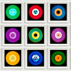 Vinyl Collection Nine Piece Multicolor Installation - Multicolor Pop Art Photo