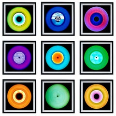Vinyl Collection Nine Piece Multicolor Installation - Multicolor Pop Art Photo