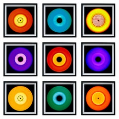 Vinyl Kollektion Neun Mehrfarbige Installation - Multicolor Pop Art Foto, mehrfarbig