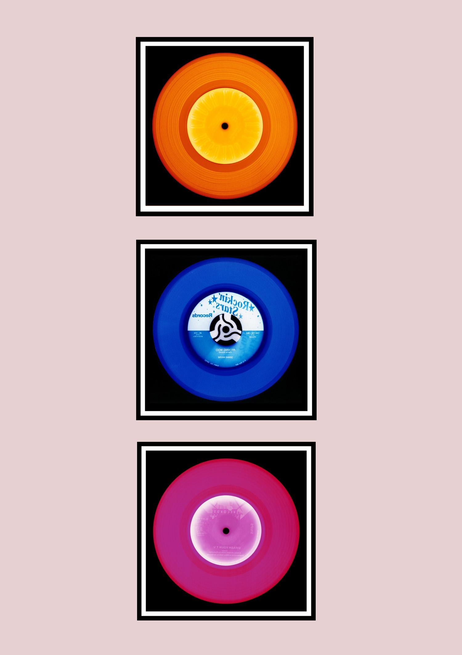 Vinyl Collection - Orange, Blue, Pink Trio - Pop Art Color Photography For Sale 4