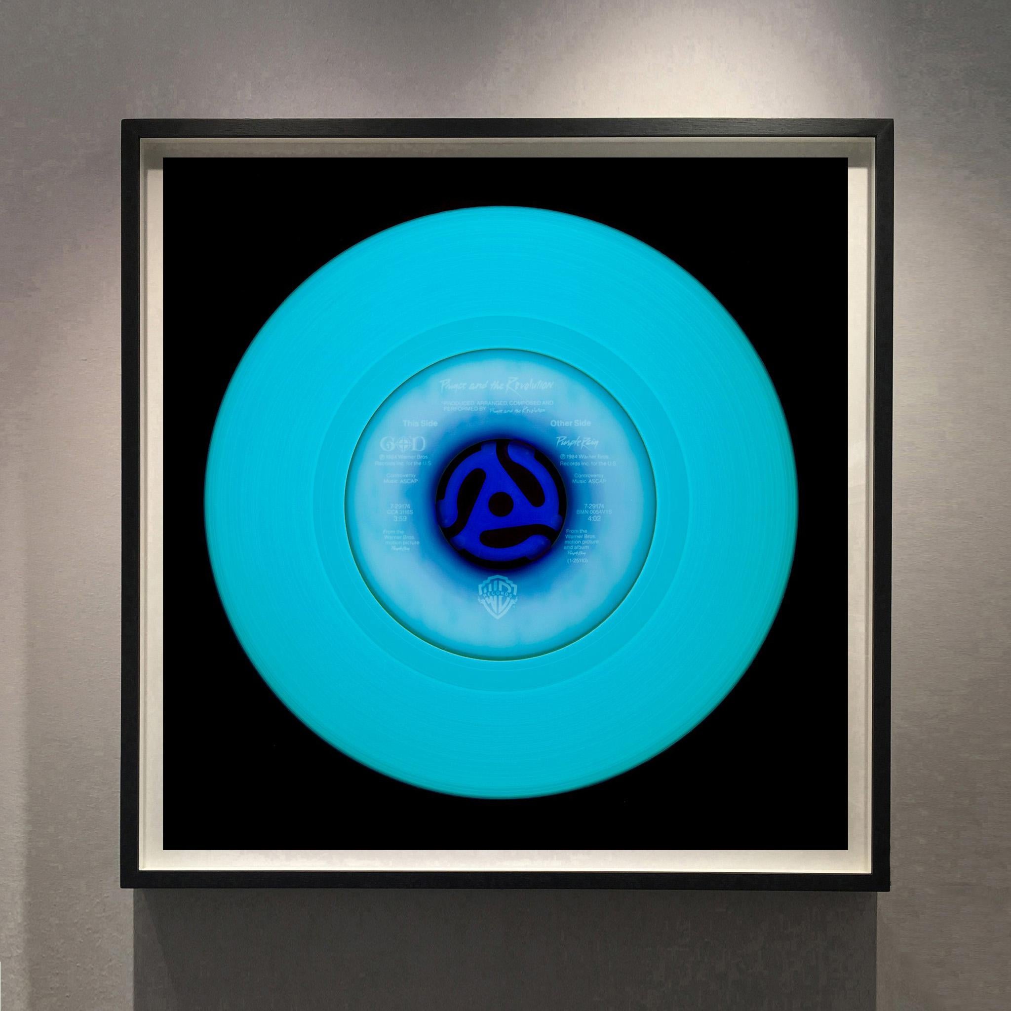 Vinyl Collection, Other Side (Blue) - Conceptual Pop Art Color Photography - Print by Heidler & Heeps