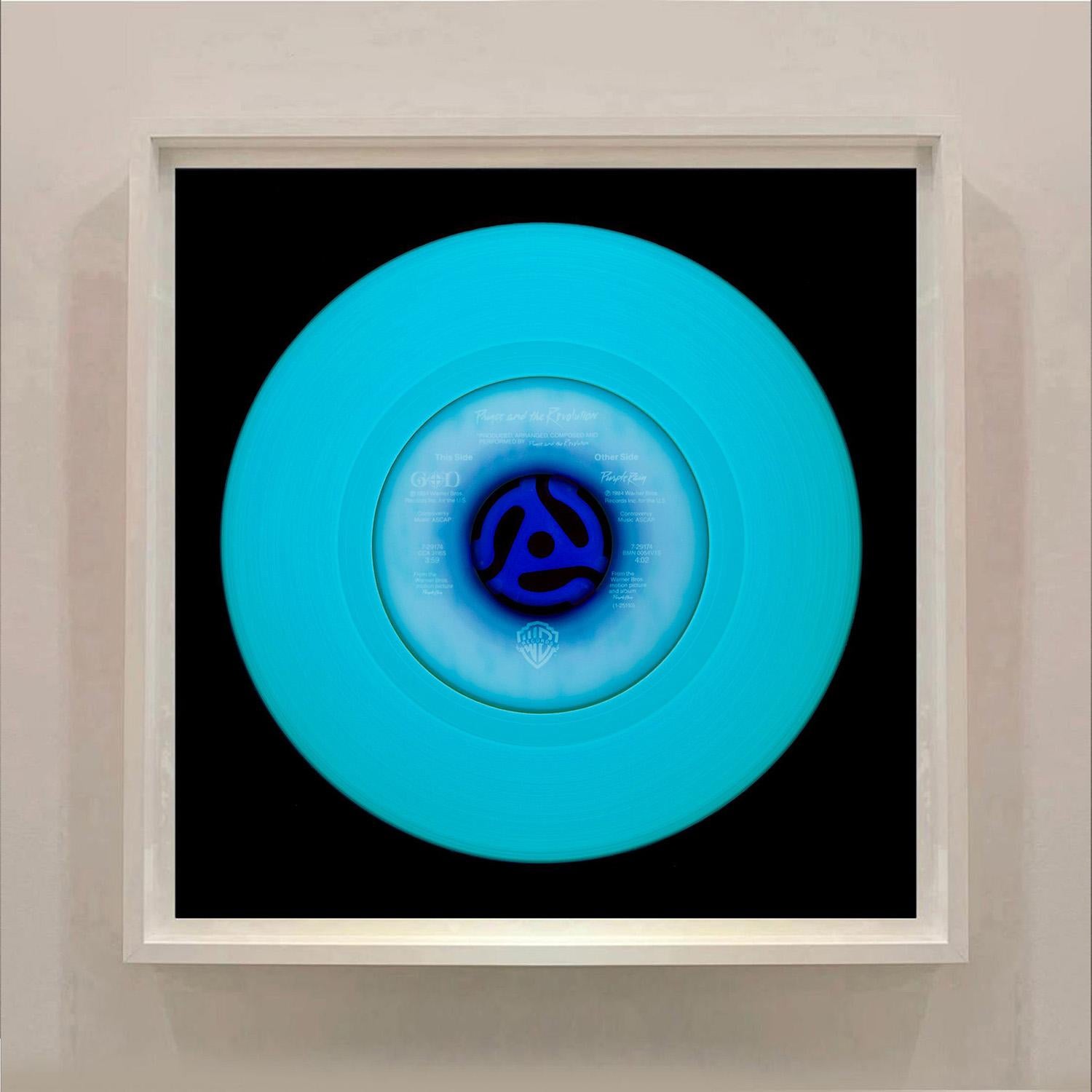 Vinyl Collection 'Other Side (Blue)' - Pop art color photograph - Pop Art Photograph by Heidler & Heeps