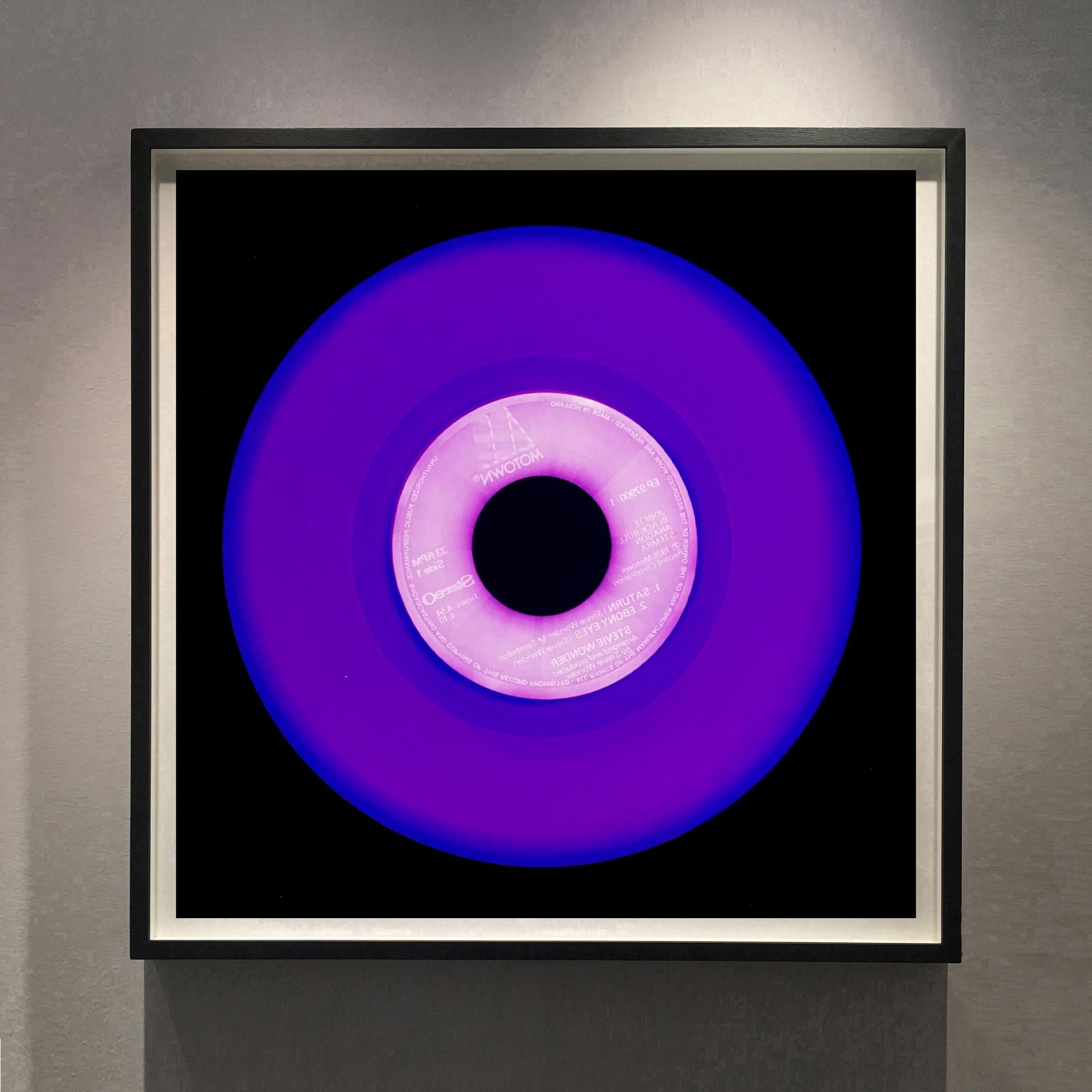 Vinyl Collection - Pink, Blue, Purple Trio - Pop Art Color Photography - Black Print by Heidler & Heeps