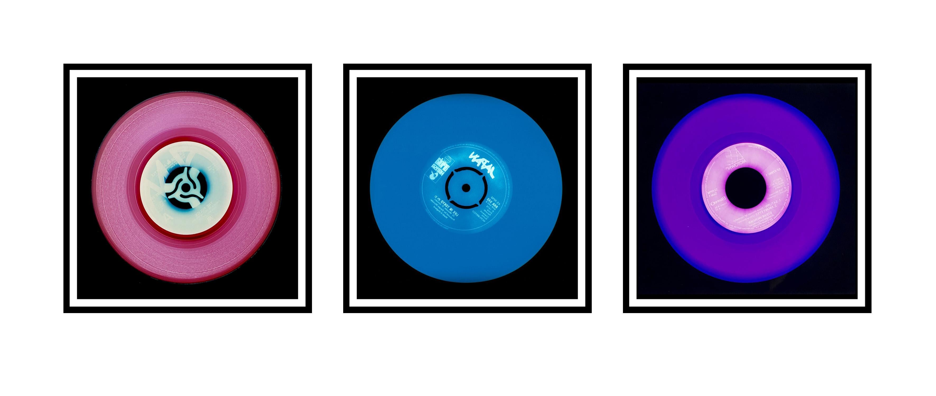 Vinyl Collection - Pink, Blue, Purple Trio - Pop Art Color Photography