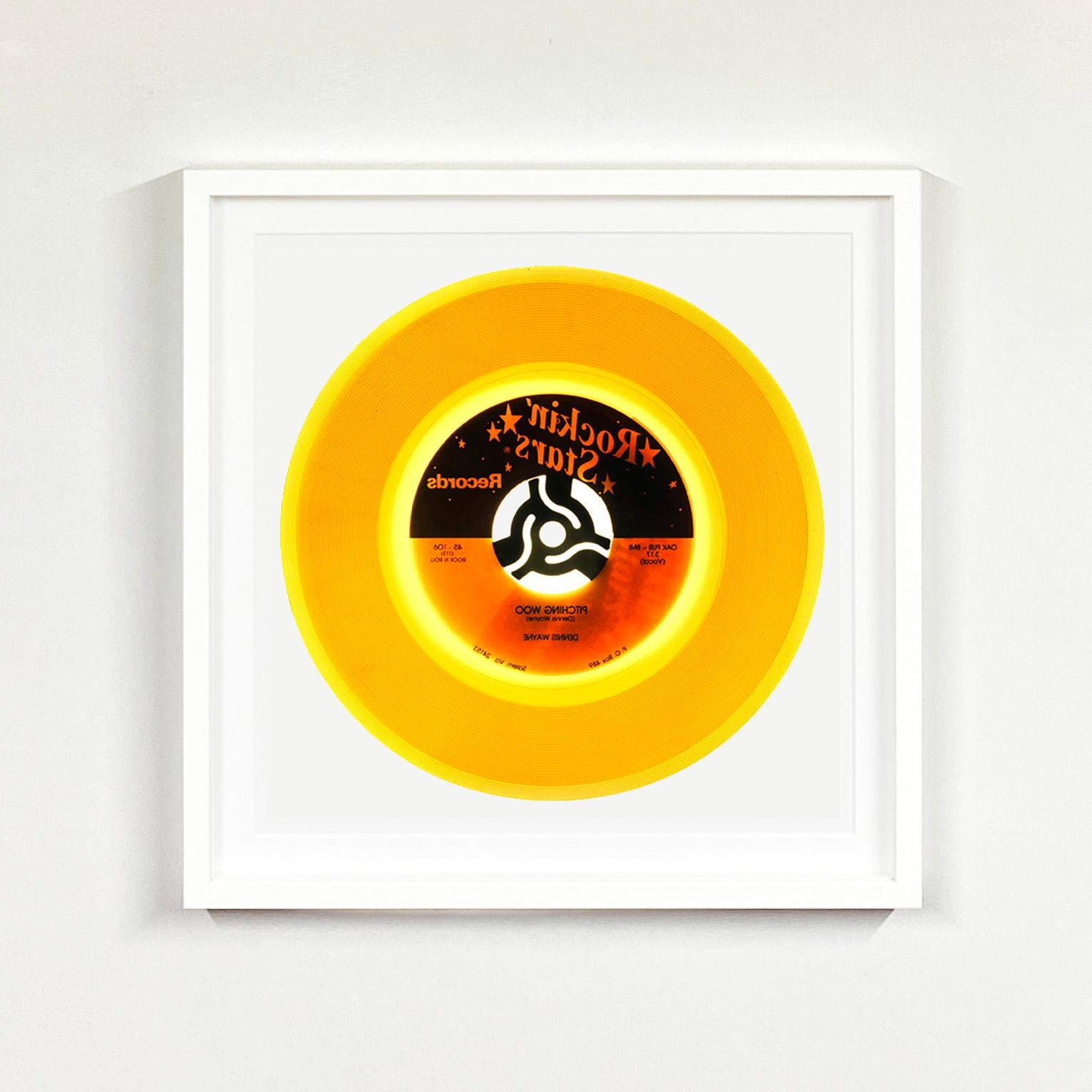Vinyl Collection Pink Mint Yellow Blue Four Framed Pop Art Color Photography For Sale 2