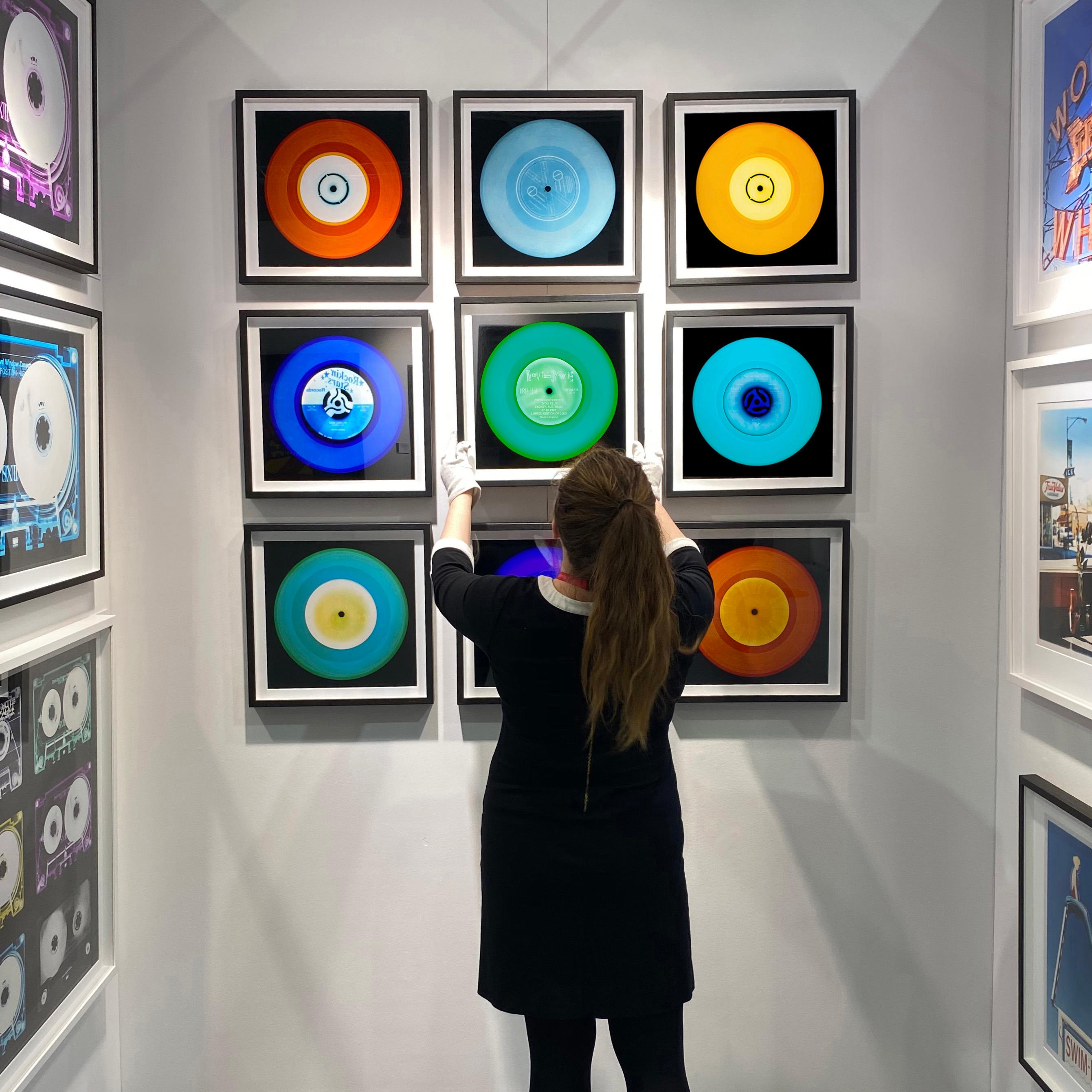 Vinyl Collection 'Press Conference (Turquoise)' - Pop Art Color Photograph - Blue Print by Heidler & Heeps