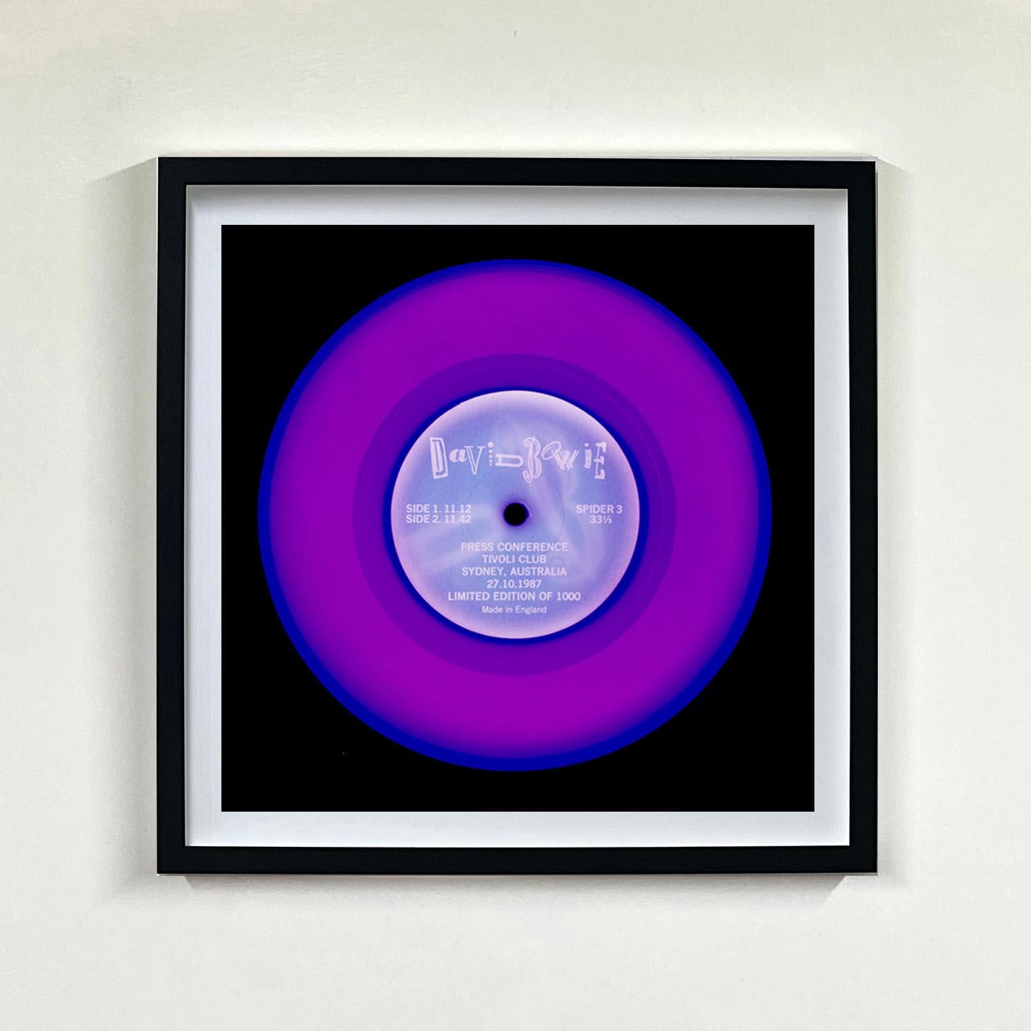 Vinyl Collection Purple, Blue Pink Set of Three Framed Pop Art Color Photography For Sale 5