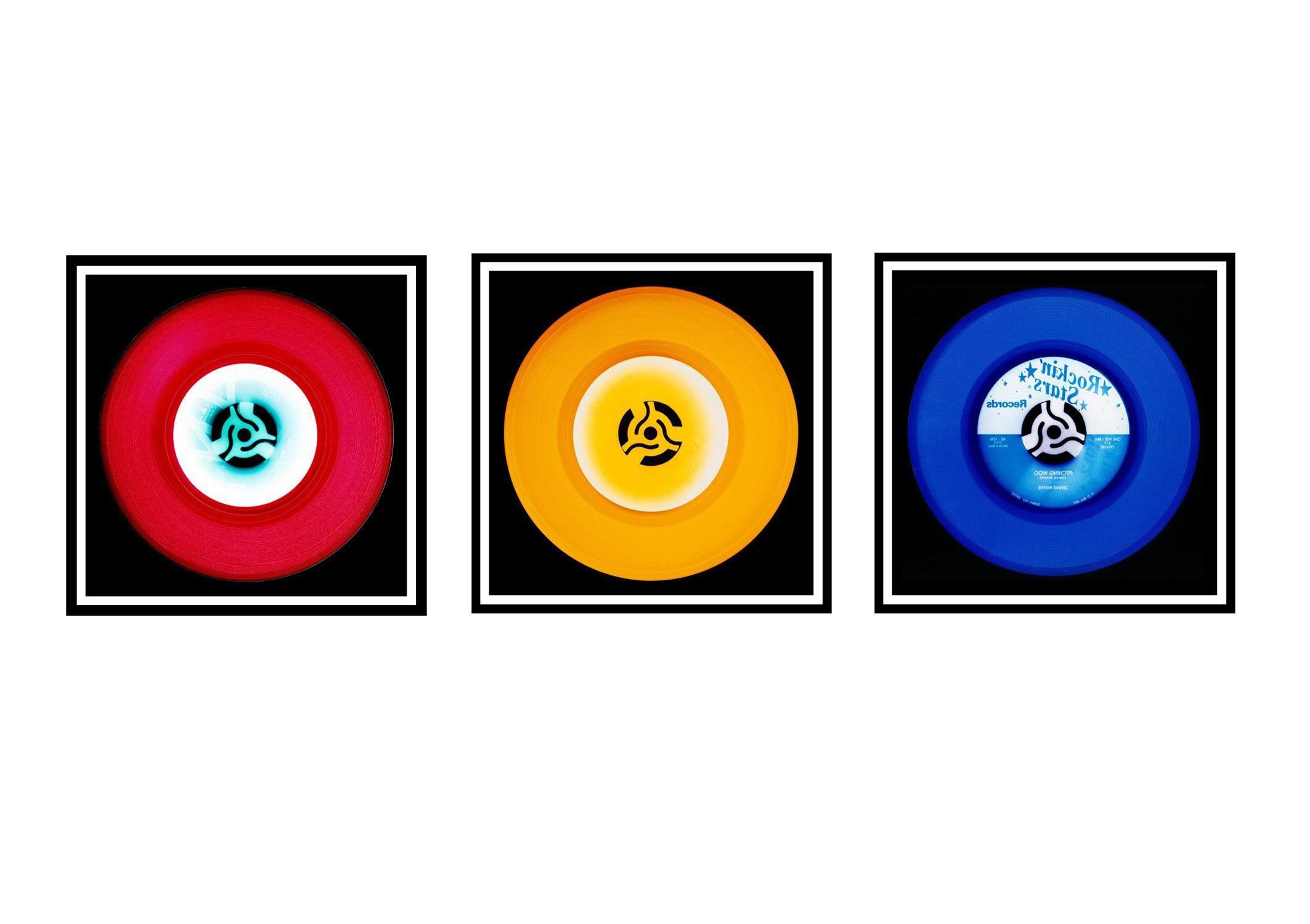 Vinyl Collection - Red, Yellow, Blue Trio - Pop Art Color Photography