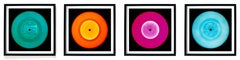 Vinyl Collection Set of Four Extra Large Framed Multi-color Pop Art Photography