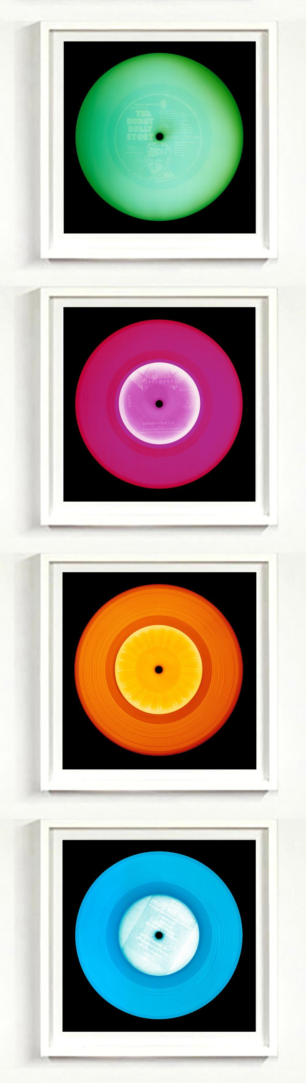 Vinyl Collection Set of Four Large Framed Multi-color Pop Art Photography For Sale 10