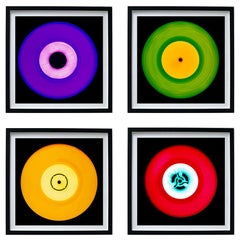 Vinyl Collection Set of Four Medium Framed Multi-color Pop Art Photography