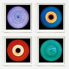 Vinyl Collection Set of Four Small Framed Multi-color Pop Art Photography