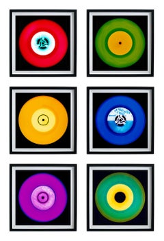 Collezione in vinile - Set di sei stampe fotografiche a colori in stile Pop Art con cornice