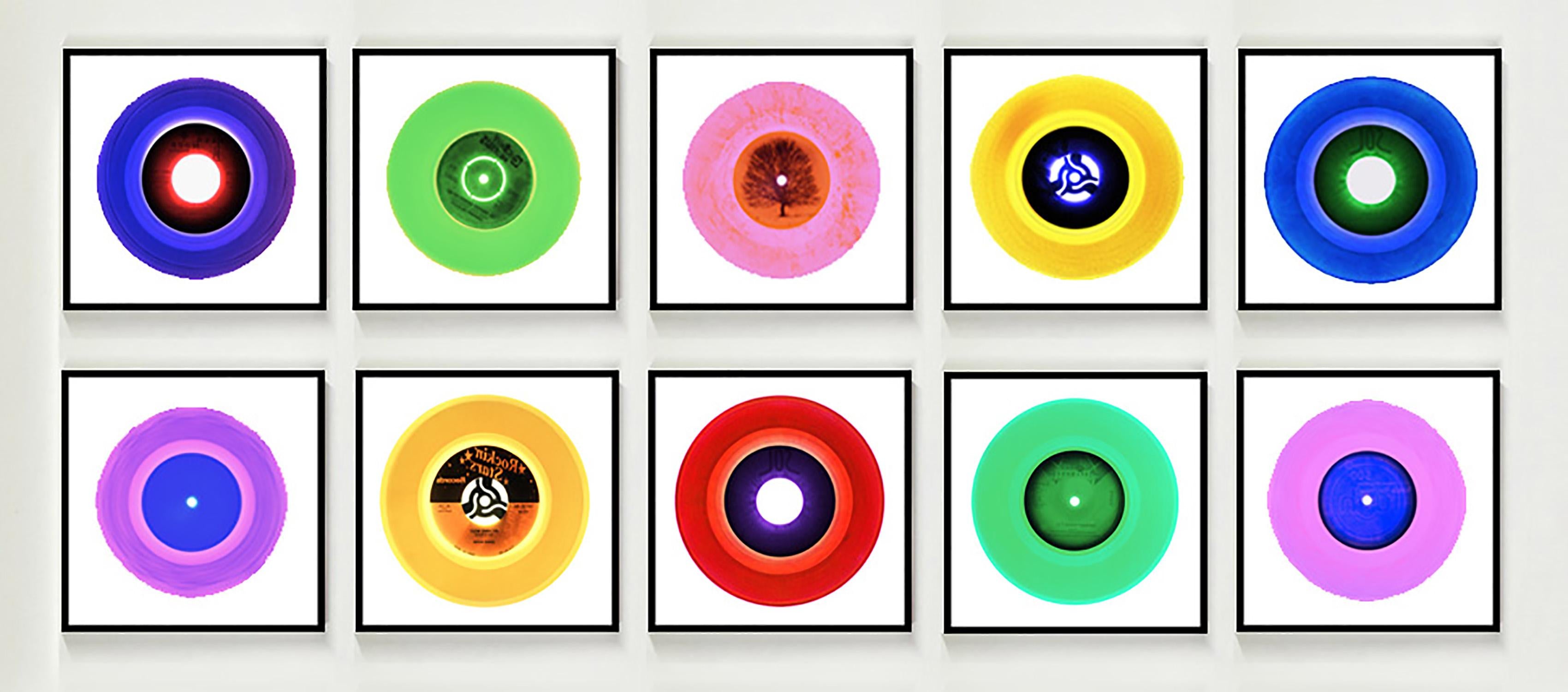 Vinyl Collection Ten Piece B Side Installation - Pop Art Color Photography For Sale 1