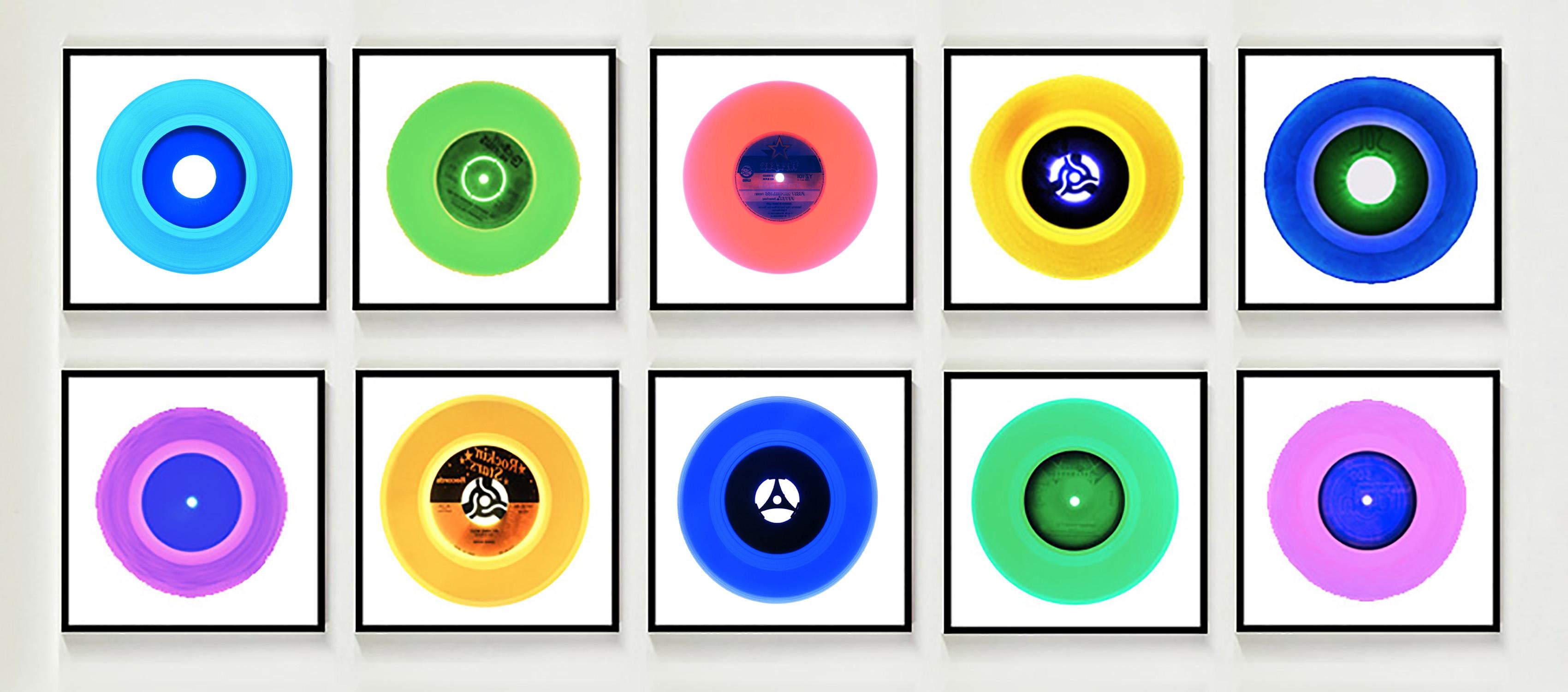 Vinyl Collection Ten Piece B Side Installation - Pop Art Color Photography For Sale 1
