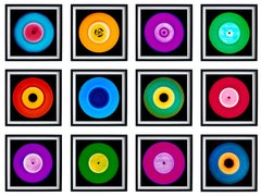 Colección Vinilo Doce Piezas Instalación Multicolor - Set Pop Art Enmarcado