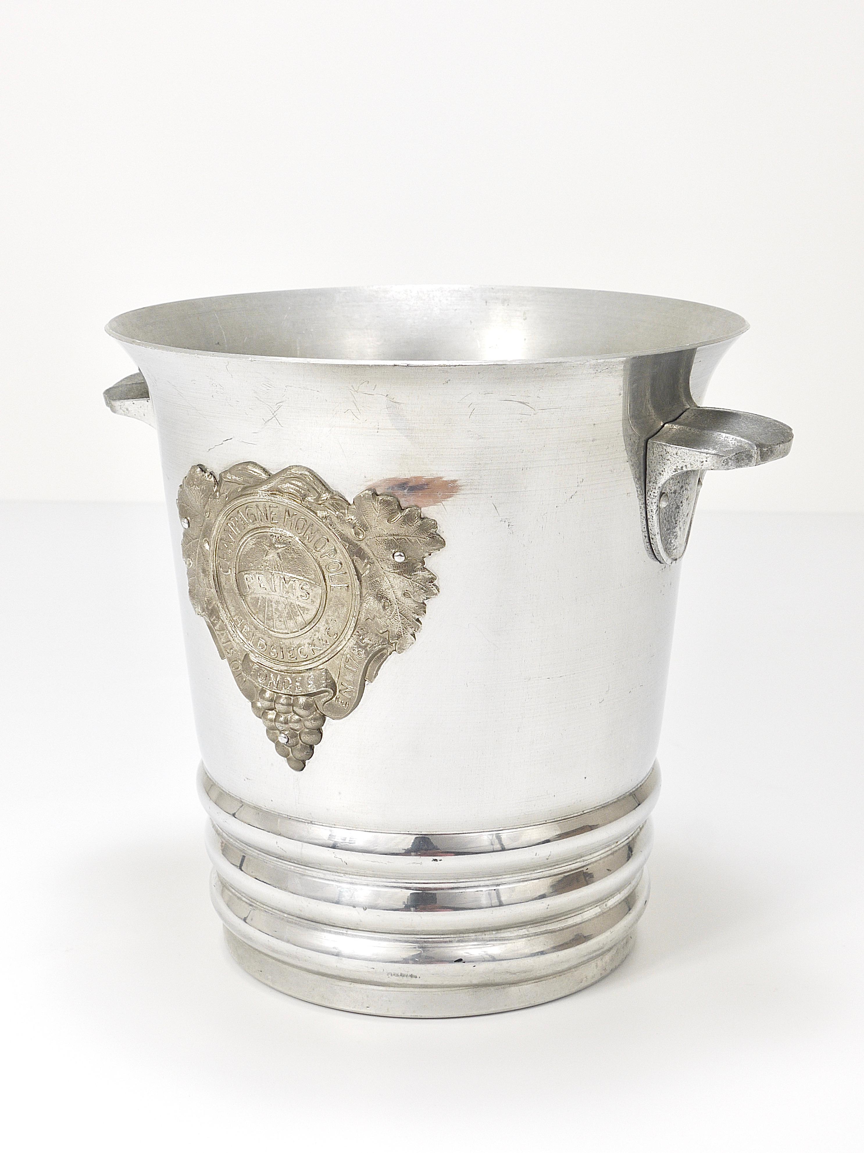 French Heidsieck & Co Art Deco Champagne Ice Bucket Bottle Cooler, 1940s, Paris For Sale