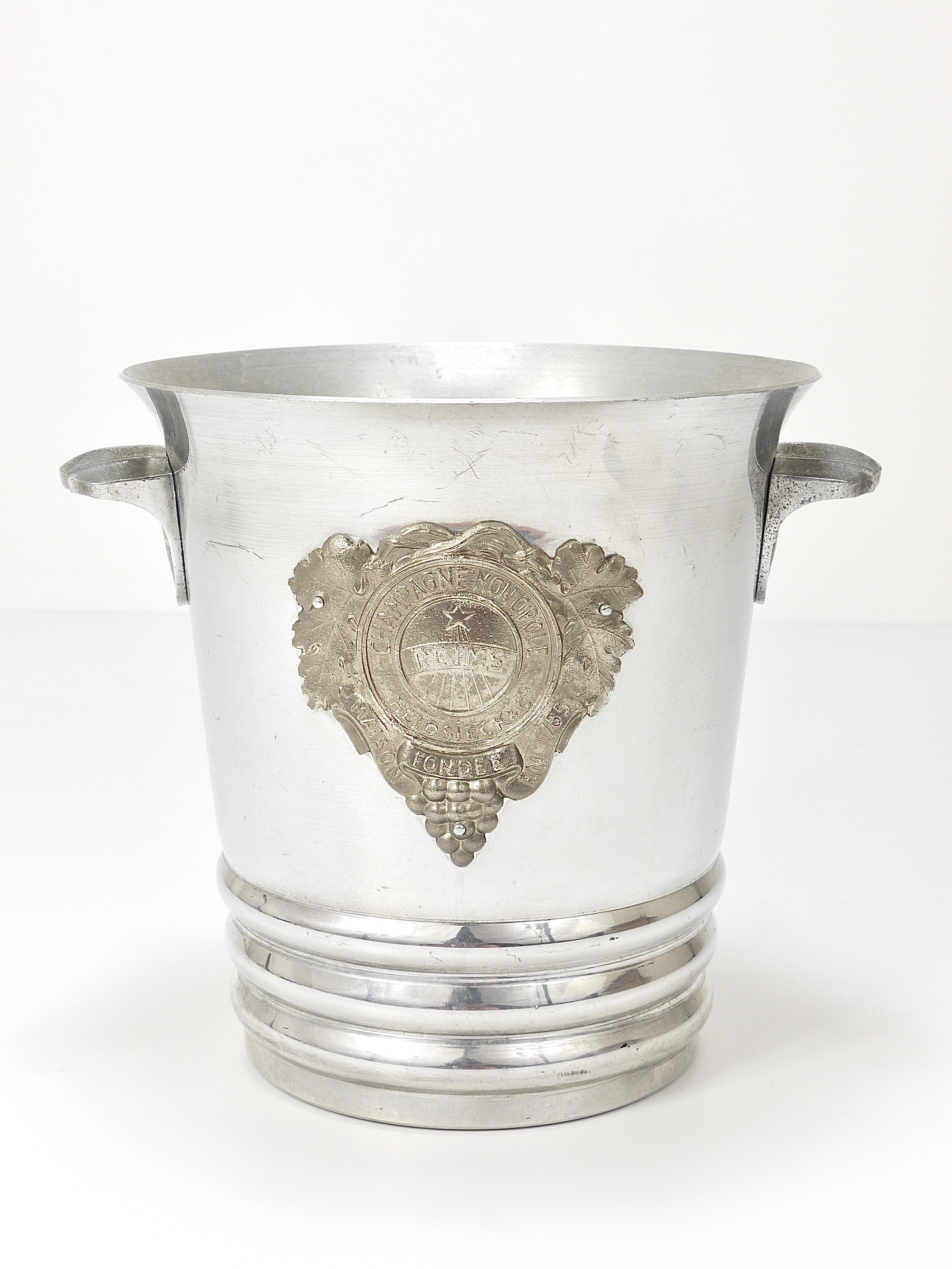 Heidsieck & Co Art Deco Champagne Ice Bucket Bottle Cooler, 1940s, Paris For Sale 2