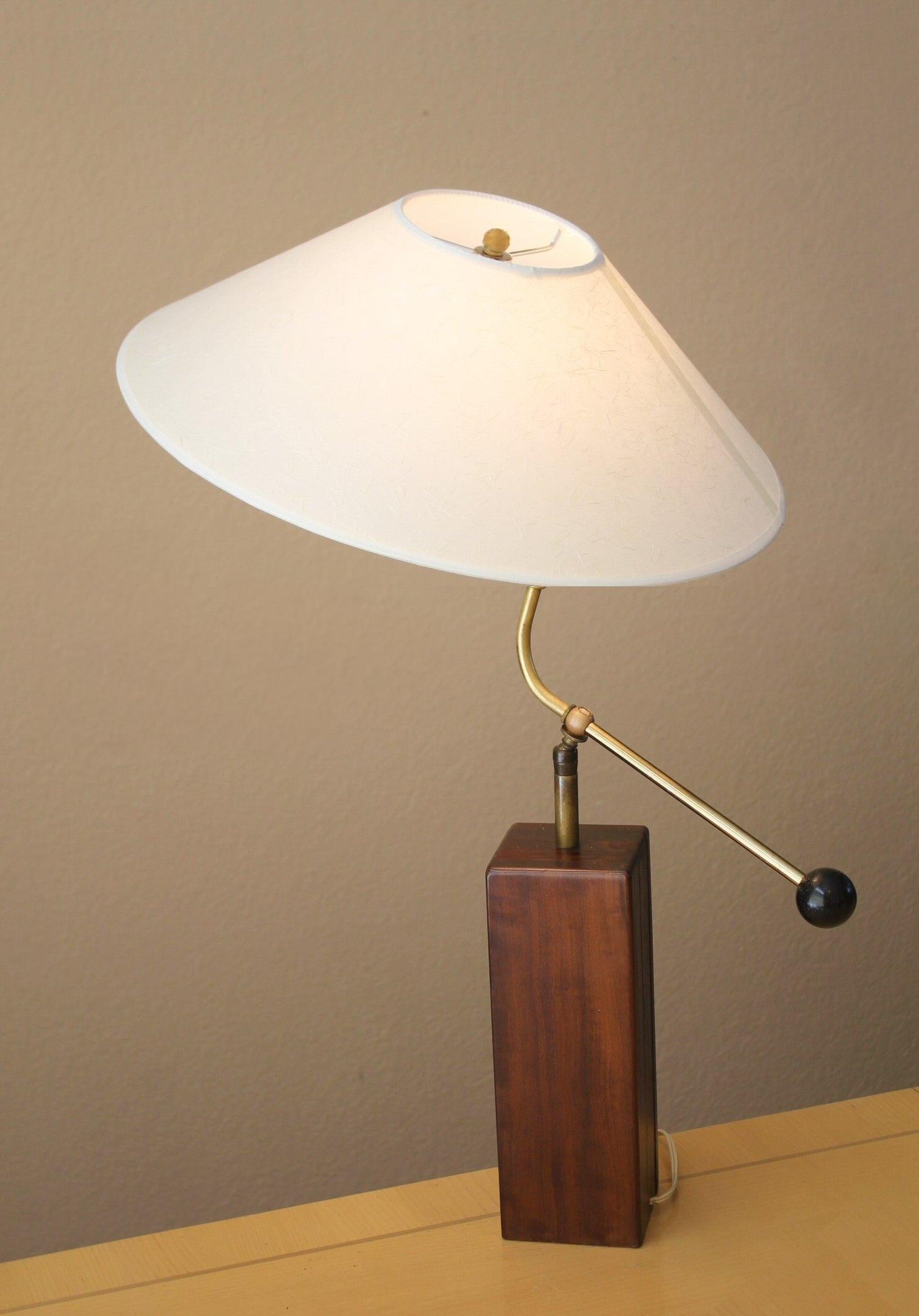 Mid-Century Modern Heifetz John Van Zwienen T-7-M MOMA Lamp Swing Arm 1951 For Sale