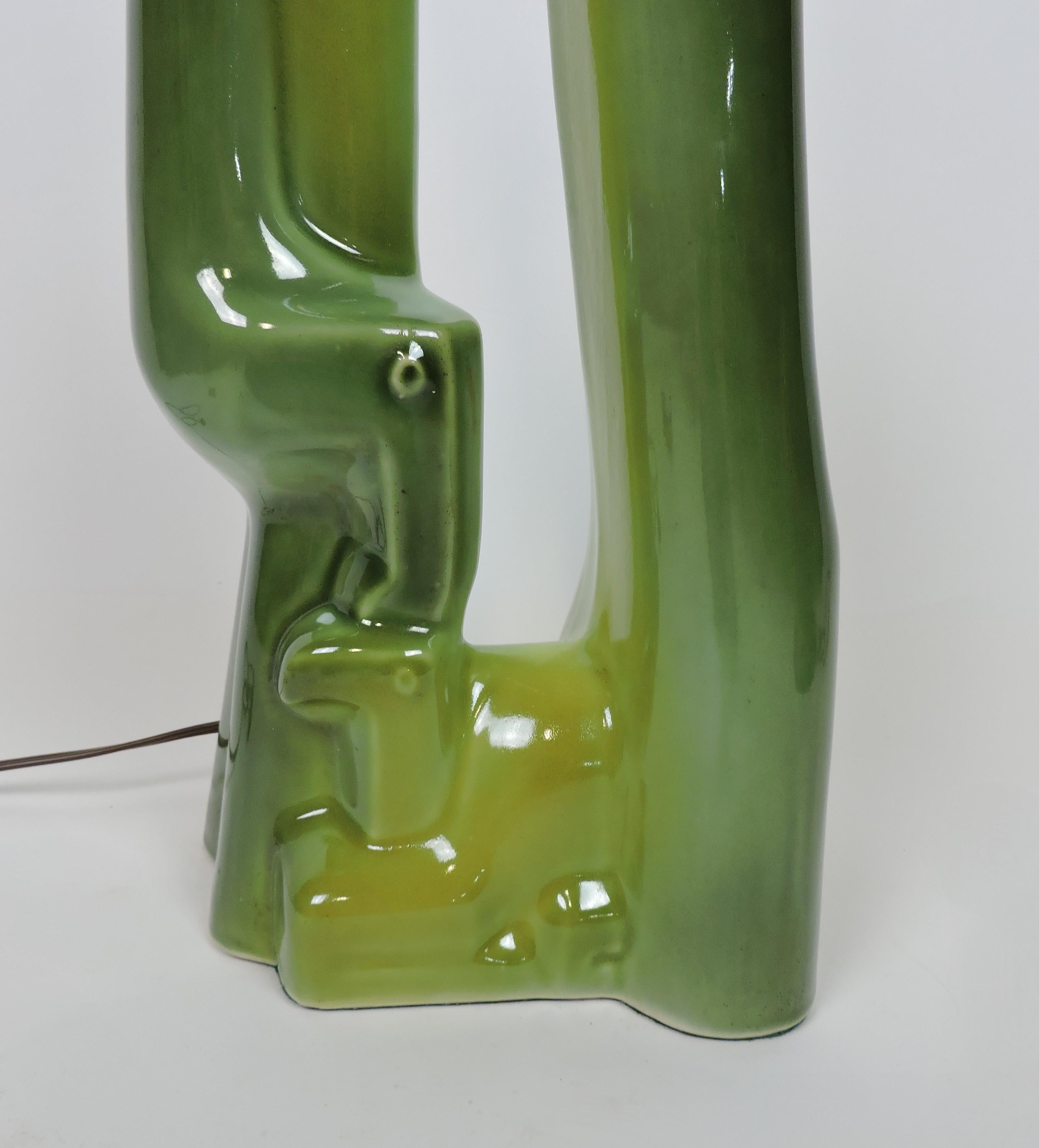 Unknown Heifetz Style Mid Century Modern Sculptural Ceramic Giraffe Table Lamp